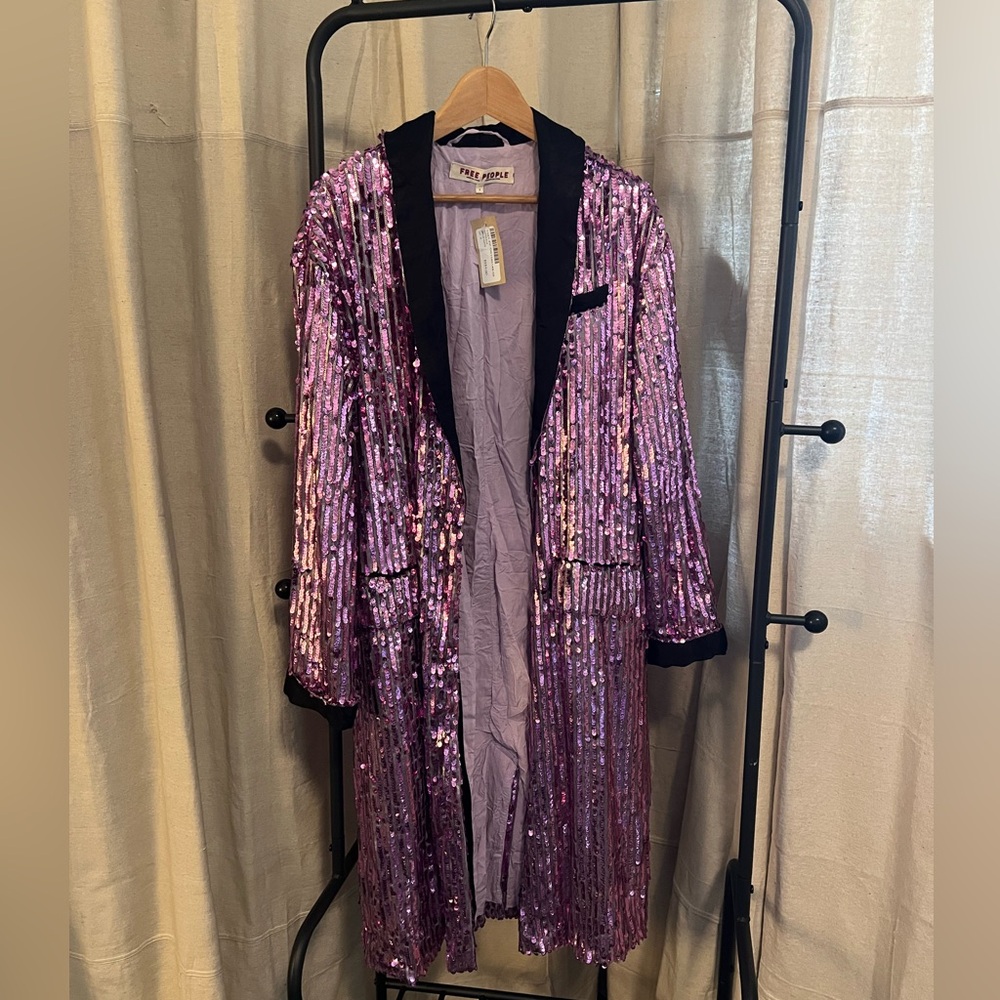 Brand New!! Free People Ella Sequin duster size small.